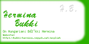 hermina bukki business card